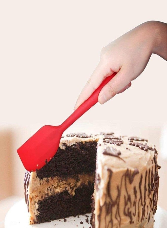 موبديسك مجموعة ملاعق سيليكون من موبديسك مكونة من 6 قطع مصنوعة من سيليكون غذائي، تصميم قطعة واحدة، ملاعق مقاومة للحرارة بدون لحام، مثالية للطهي والخبز والخلط (أحمر) - Image 5